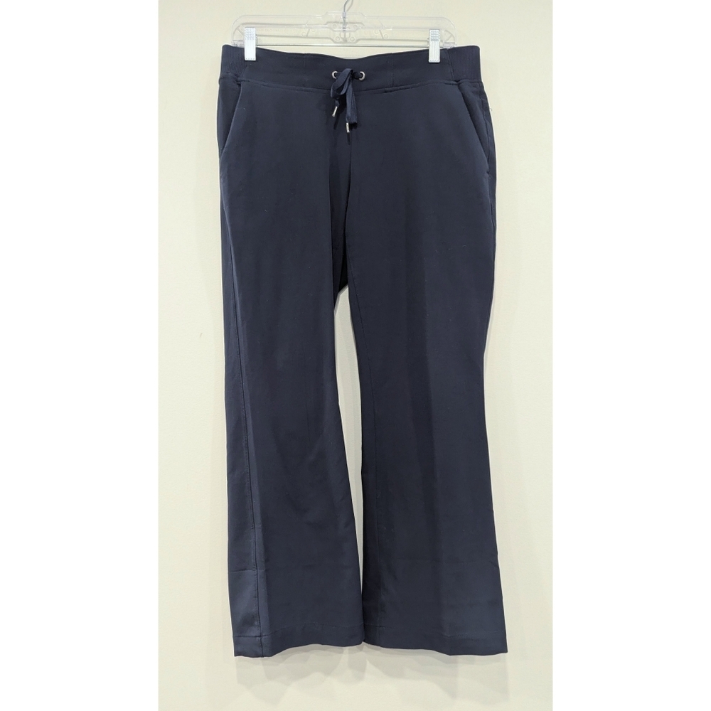 Athleta Midtown Wide Leg Trouser Pants In Navy Size 8